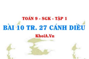 Bài 10 trang 27 Toán 9 Cánh diều Tập 1